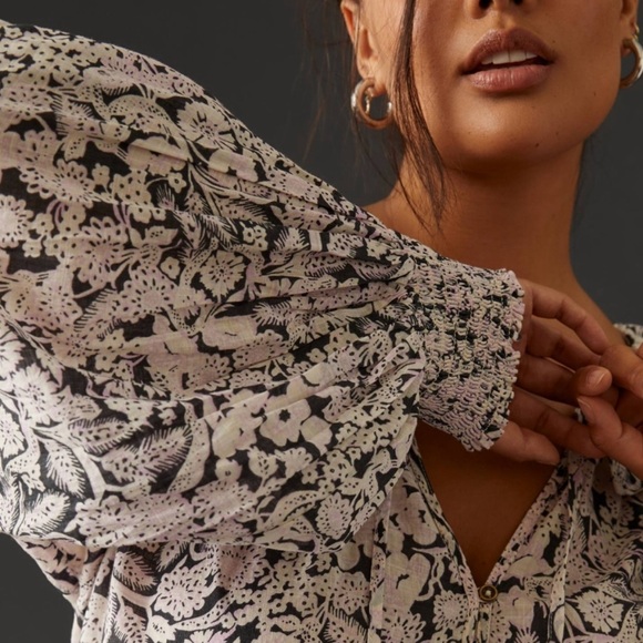 Anthropologie Peasant Blouse, Sz Med - Picture 2 of 10